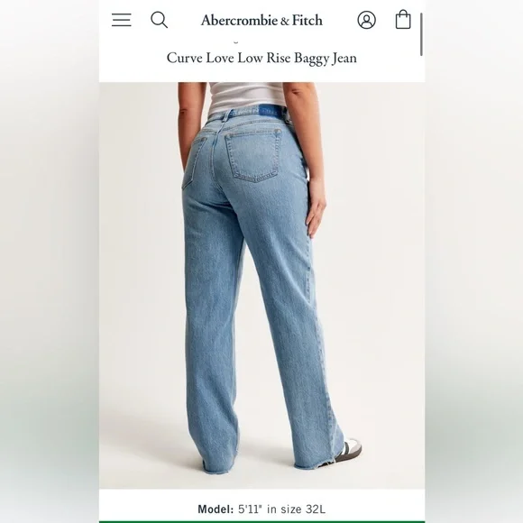 Abercrombie and Fitch Low Rise Baggy Jeans - Picture 3 of 3